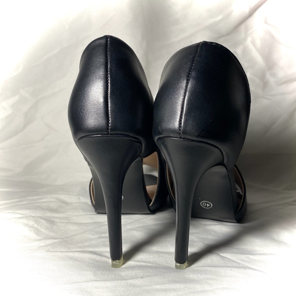 Professional Black Open Toed Heels